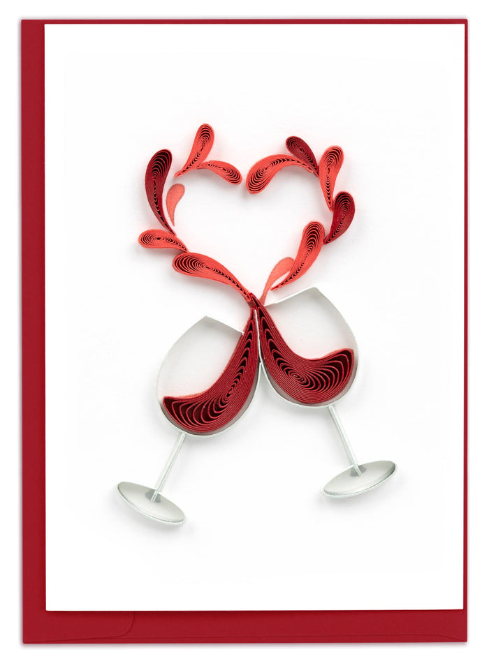 Quilling Card - Toast to Love Gift Enclosure Mini Card