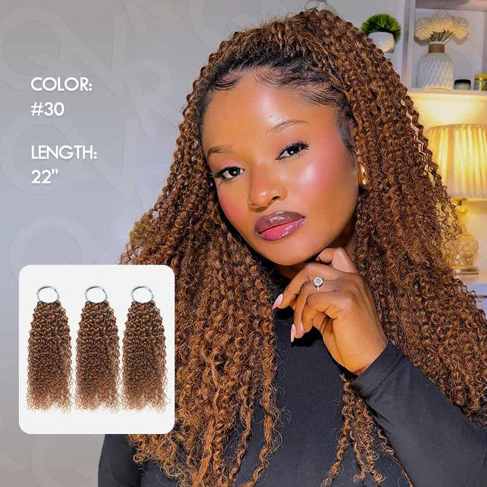 #30 small kinky curly-20inches-5 packs crochet hair