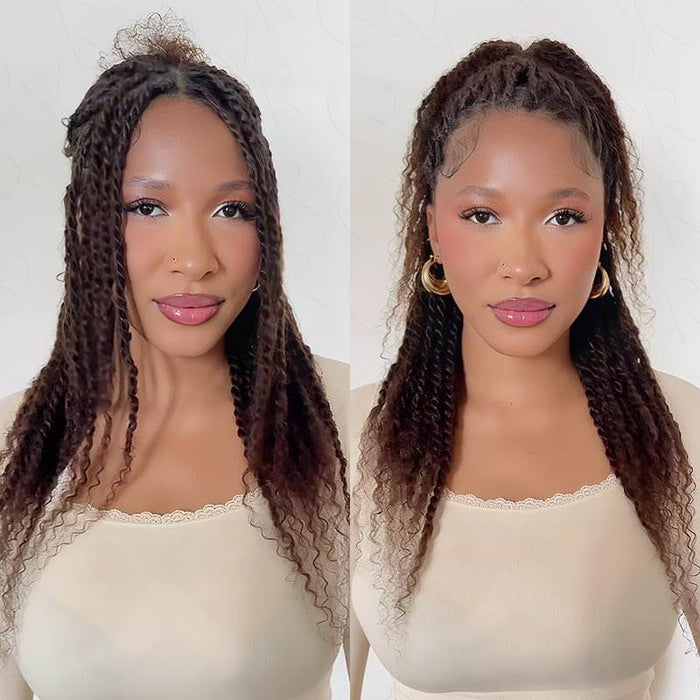 QVR Dark Brown Afro kinky Bulk Hair Extensions For Braiding Dreadlock Human Hair