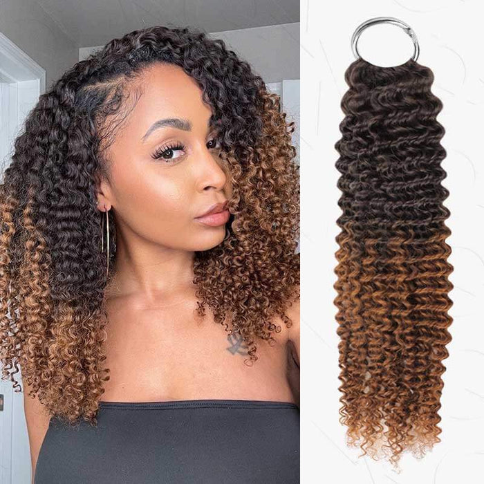qvr small kinky curly t2/30 colored crochet braiding hair