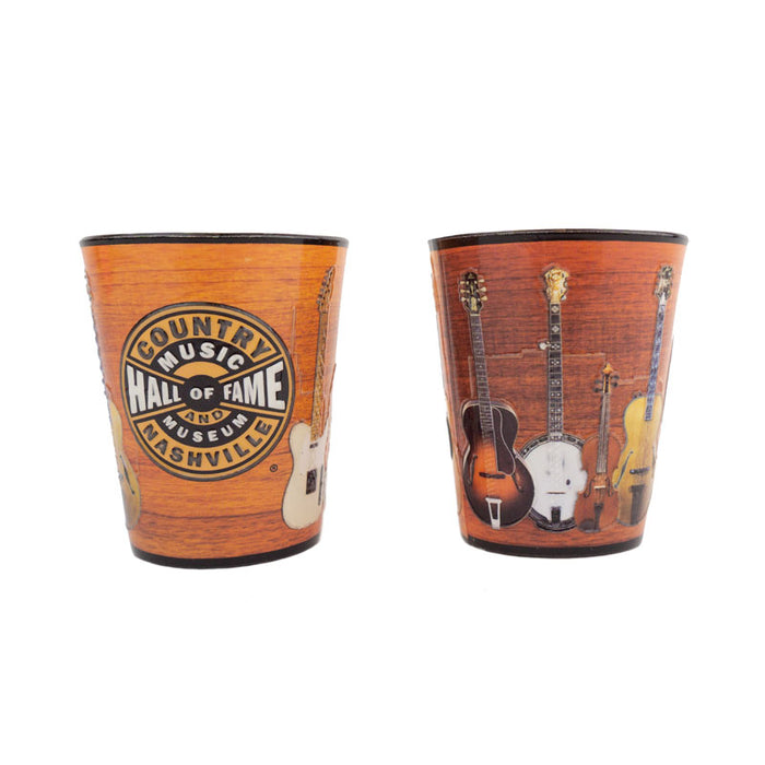 RAISED DECAL GUITAR SHOT GLASS