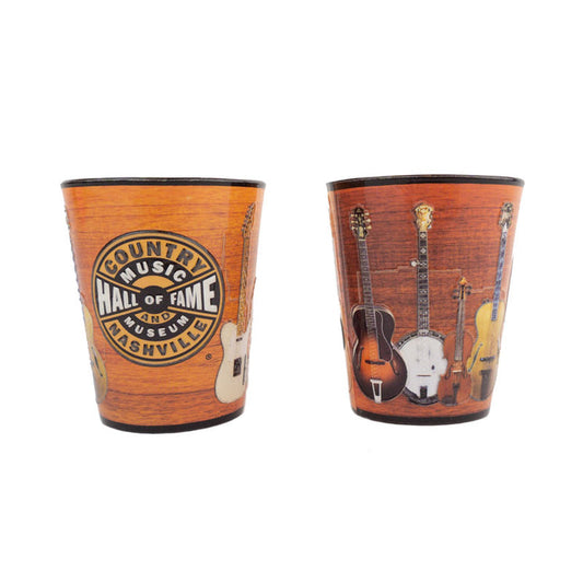 RAISED DECAL GUITAR SHOT GLASS