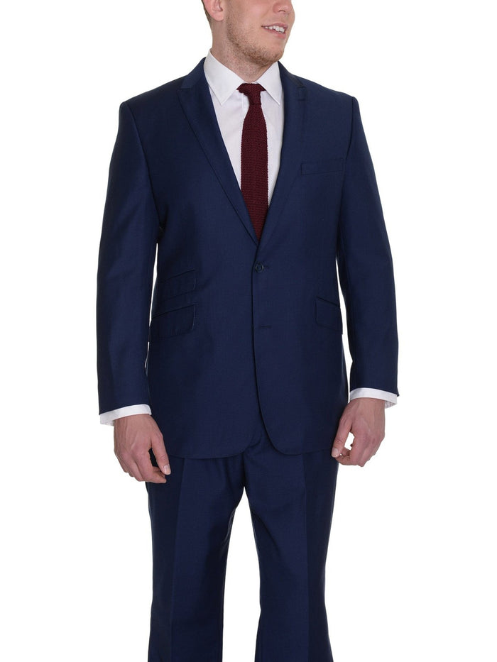 Raphael BLAZERS Raphael Mens Solid Blue Regular Fit Blazer Sportcoat