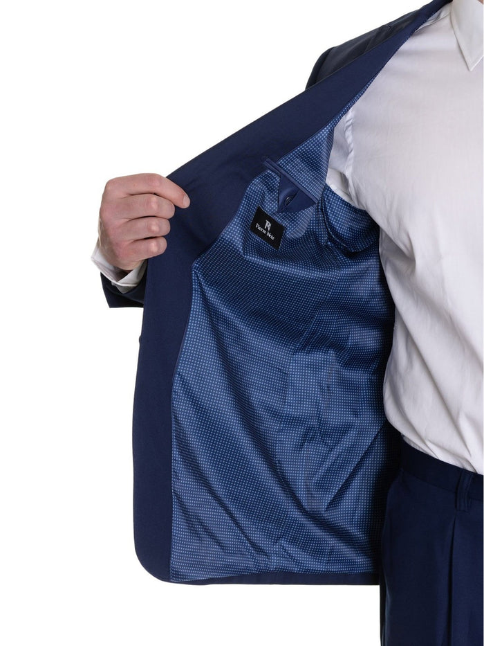 Raphael BLAZERS Raphael Mens Solid Blue Regular Fit Blazer Sportcoat