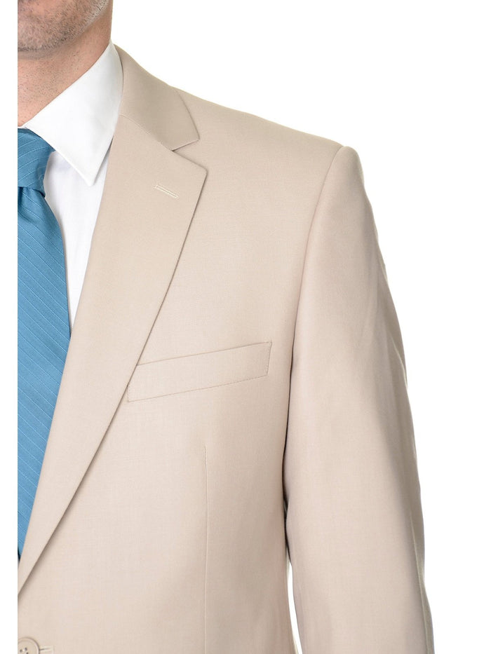 Raphael Raphael Mens Tan Regular Fit Blazer