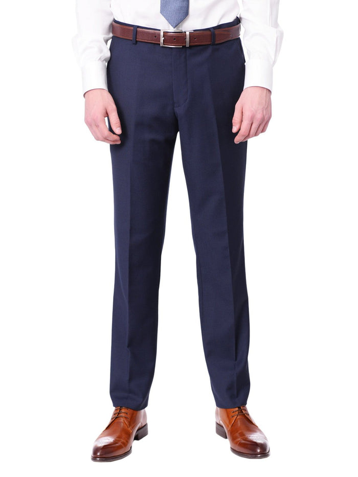Raphael PANTS Raphael Slim Fit Blue Dress Pants