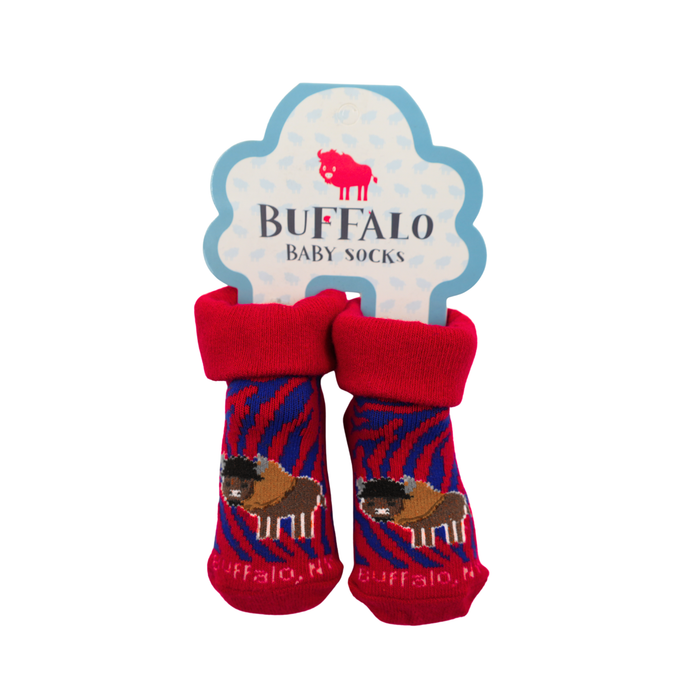 Red & Royal Blue Baby Buffalo Socks