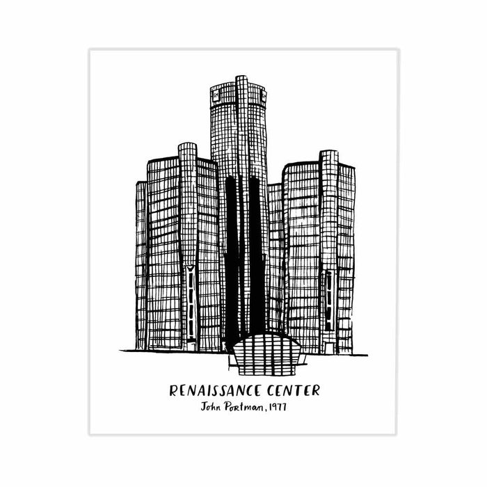 Renaissance Center Giclee Print - City Bird