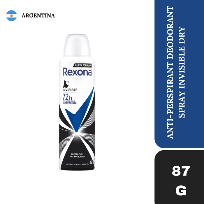 Rexona Invisible Antitranspirante Aerosol (Imported )(UI) 150ml