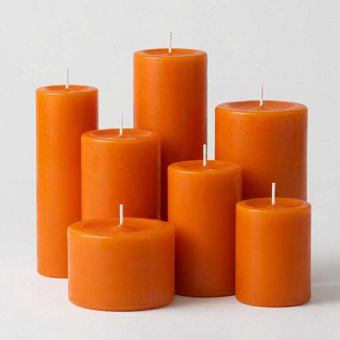 Richland Pillar Candles 3"x6" Orange Set of 24
