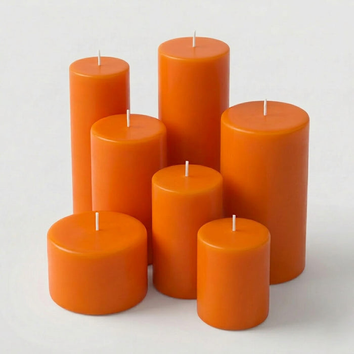Richland Pillar Candles 3"x6" Orange Set of 24