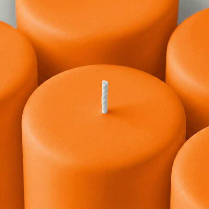 Richland Pillar Candles 3"x6" Orange Set of 24