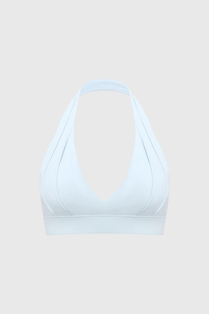 Ripple Ruched Halter Bra
