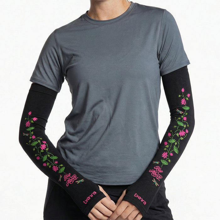Rise Above Arm Sleeves for Women - Black