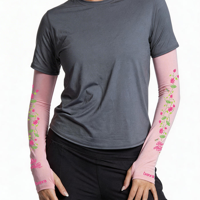 Rise Above Arm Sleeves for Women - Pink