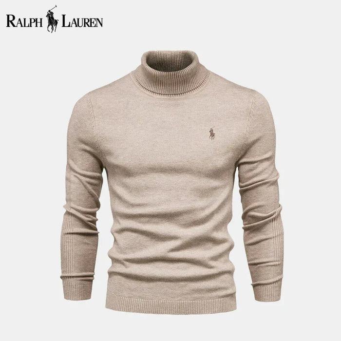 RL Turtleneck Cable-Knit Wool Knit Sweater