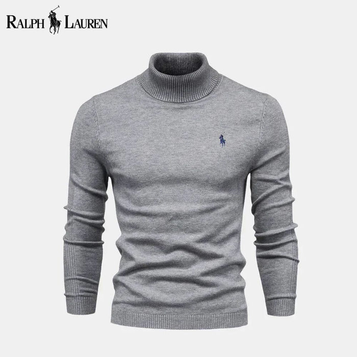 RL Turtleneck Cable-Knit Wool Knit Sweater