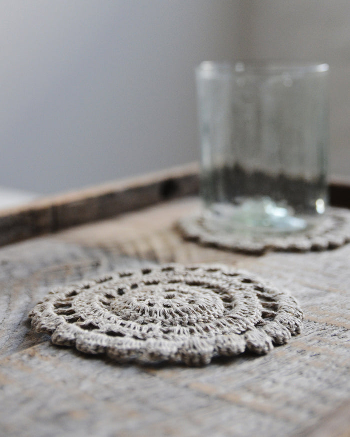 Rose Crochet Coaster