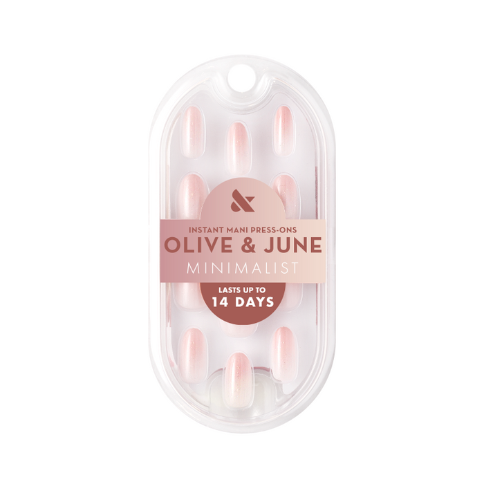 Rose Gradient Shimmer - Press-On | Medium | Oval