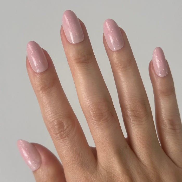 Rose Gradient Shimmer - Press-On | Medium | Oval