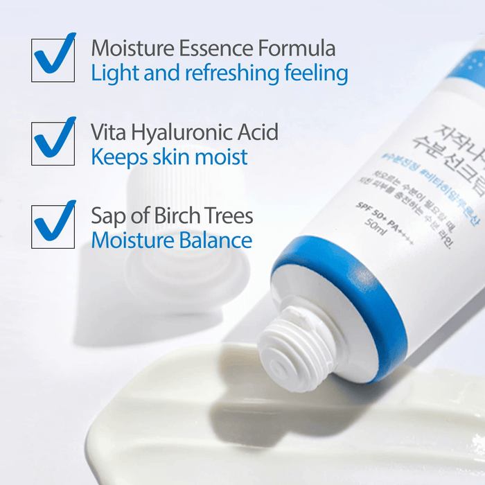 Round Lab Birch Juice Moisturizing Sun Cream 50ml كريم مرطب للشمس بخلاصة عصير البتولا من راوند لاب - Princess Cosmetics Qatar
