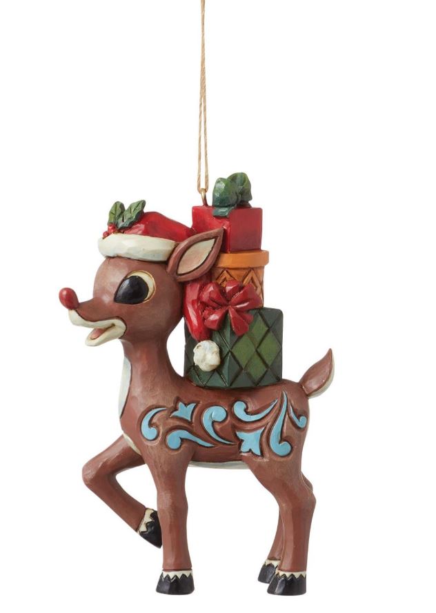 RRNJS Rudolph w/ Stacked Present Ornament