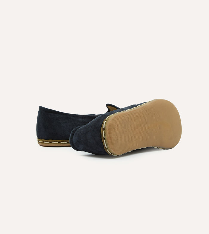 Sabah Oxford Navy Suede Shoes