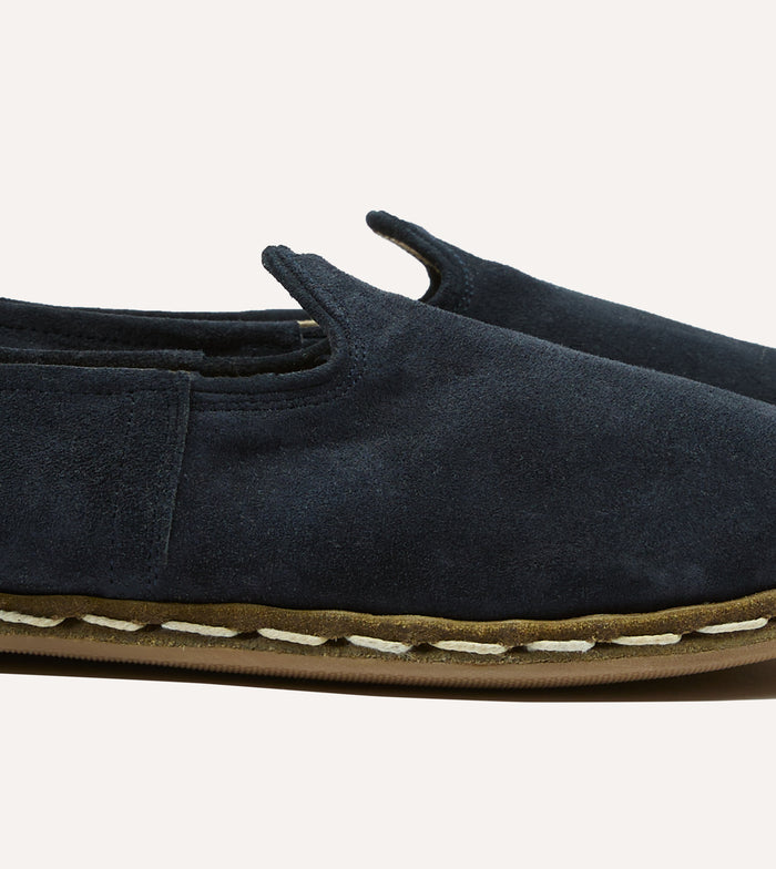 Sabah Oxford Navy Suede Shoes