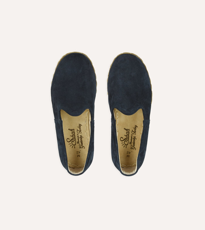 Sabah Oxford Navy Suede Shoes