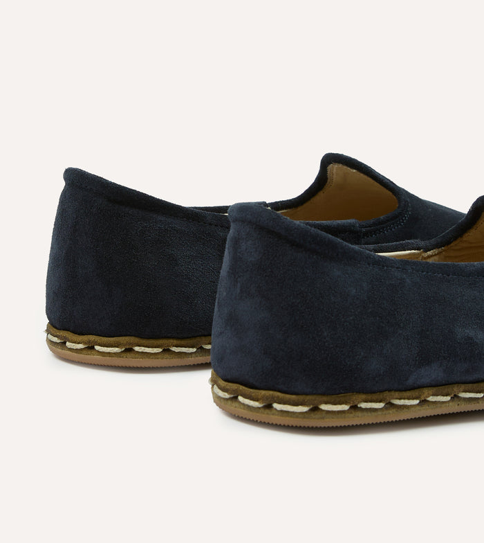 Sabah Oxford Navy Suede Shoes