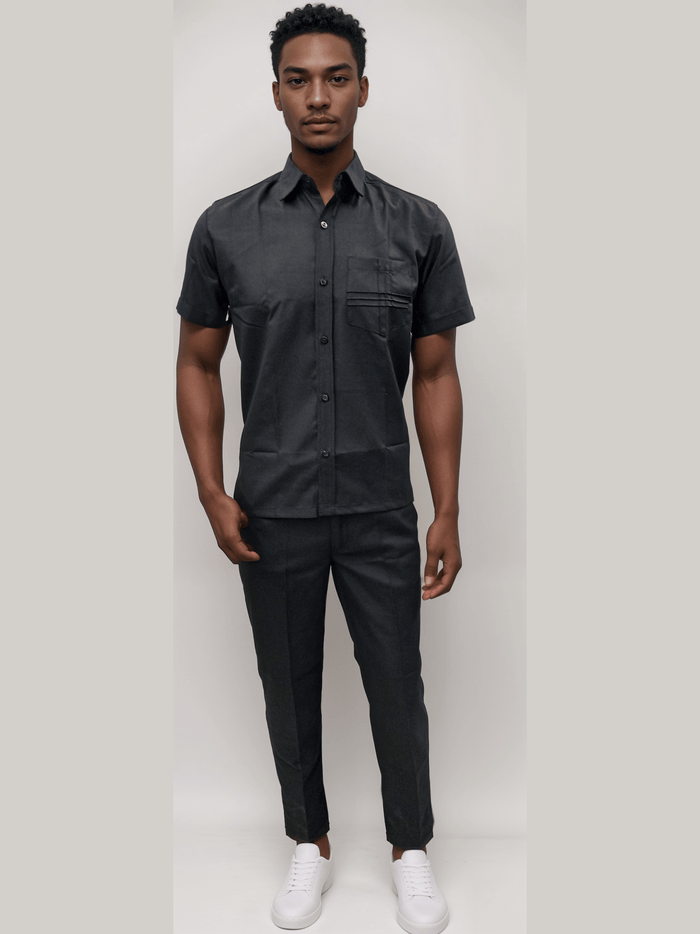 Safari Top Black , Bouncer Shirt | HICKORY - J R GARMENTS