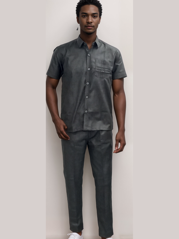 Safari Top Grey , Bouncer Shirt | HICKORY - J R GARMENTS