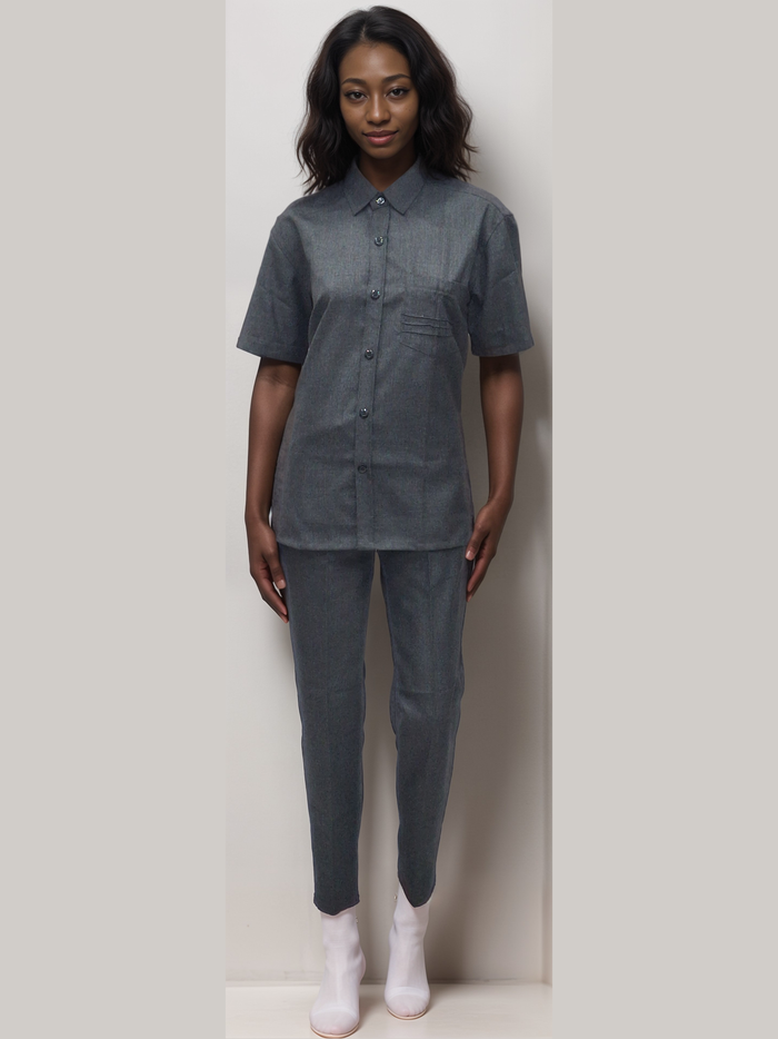 Safari Top Grey , Bouncer Shirt | HICKORY - J R GARMENTS