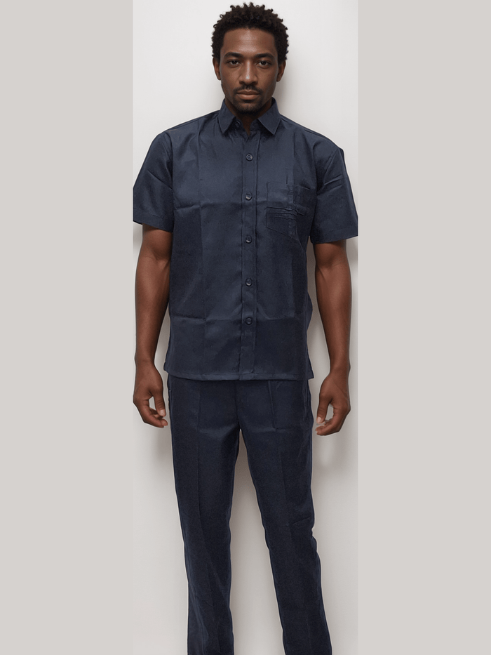 Safari Top Navy , Bouncer Shirt | HICKORY - J R GARMENTS