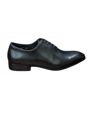 Salo Mens Black Oxford Lace-up Leather Dress Shoes - The Suit Depot