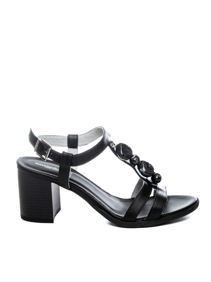 NERO GIARDINI Sandalo pelle nero E615860 TAMIGI-NERO