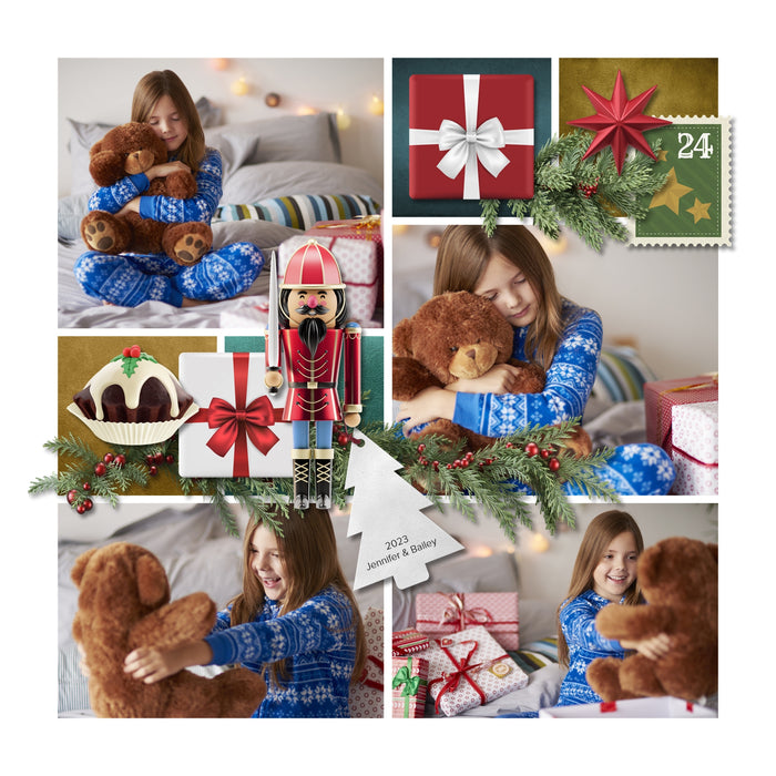 Santa Claus Christmas Elements Digital Scrapbook Kit