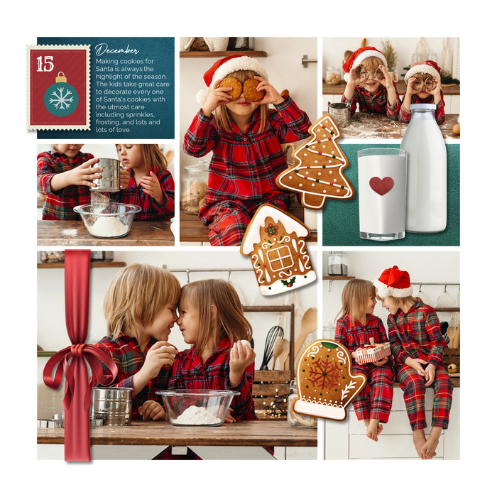 Santa Claus Christmas Elements Digital Scrapbook Kit
