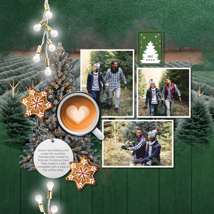 Santa Claus Christmas Elements Digital Scrapbook Kit