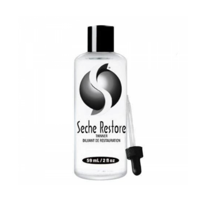 83053 SECHE VITE Restore Professional Nail Polish Thinners Refill Bottle 59ml | Clear bottle with black cap labeled 'Seche Restore' on a white background