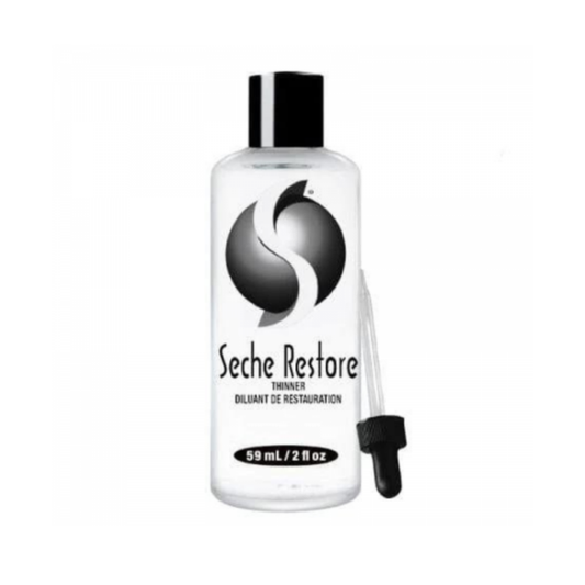 83053 SECHE VITE Restore Professional Nail Polish Thinners Refill Bottle 59ml | Clear bottle with black cap labeled 'Seche Restore' on a white background