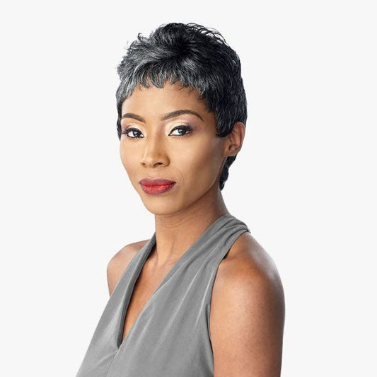 SENSATIONNEL EMPIRE SALT & PEPPER Human Hair Wig – MONA