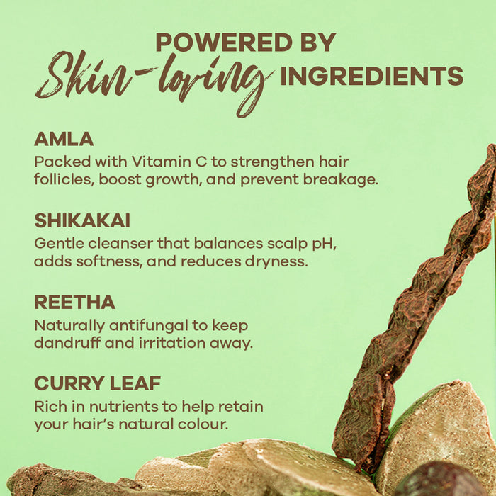 SHAMPOO BAR WITH SHIKAKAI, REETA, AMLA & CURRY LEAF - 80g