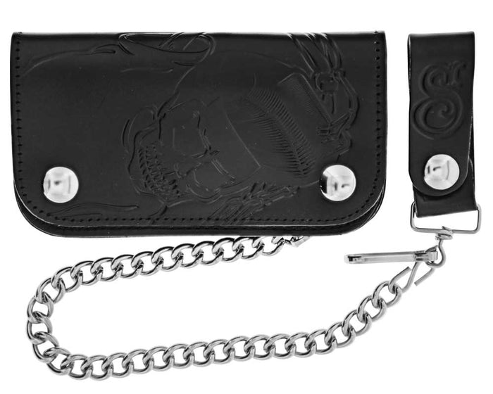 Black Skeleton Chained Biker Wallet