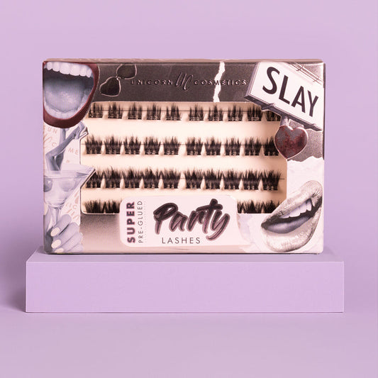 *NEW* SLAY Super Pre-Glued Party Lashes - Limited Edition - Unicorn Cosmetics