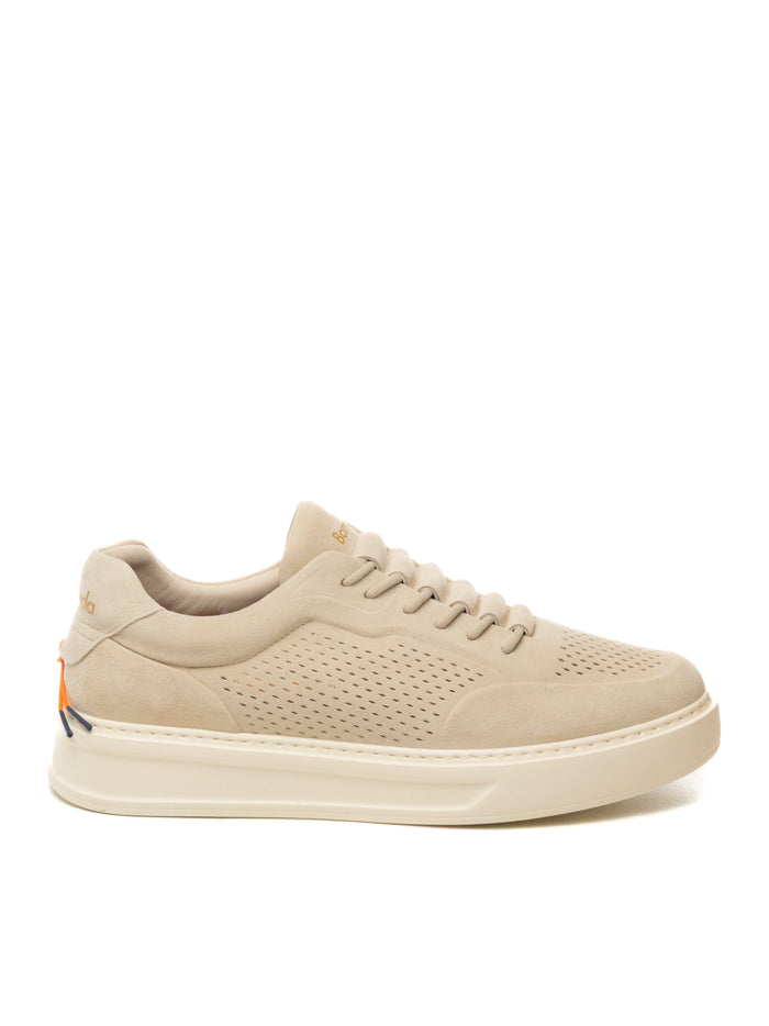 BARRACUDA Sneaker camoscio off white BU3612 NABUK-CALCE
