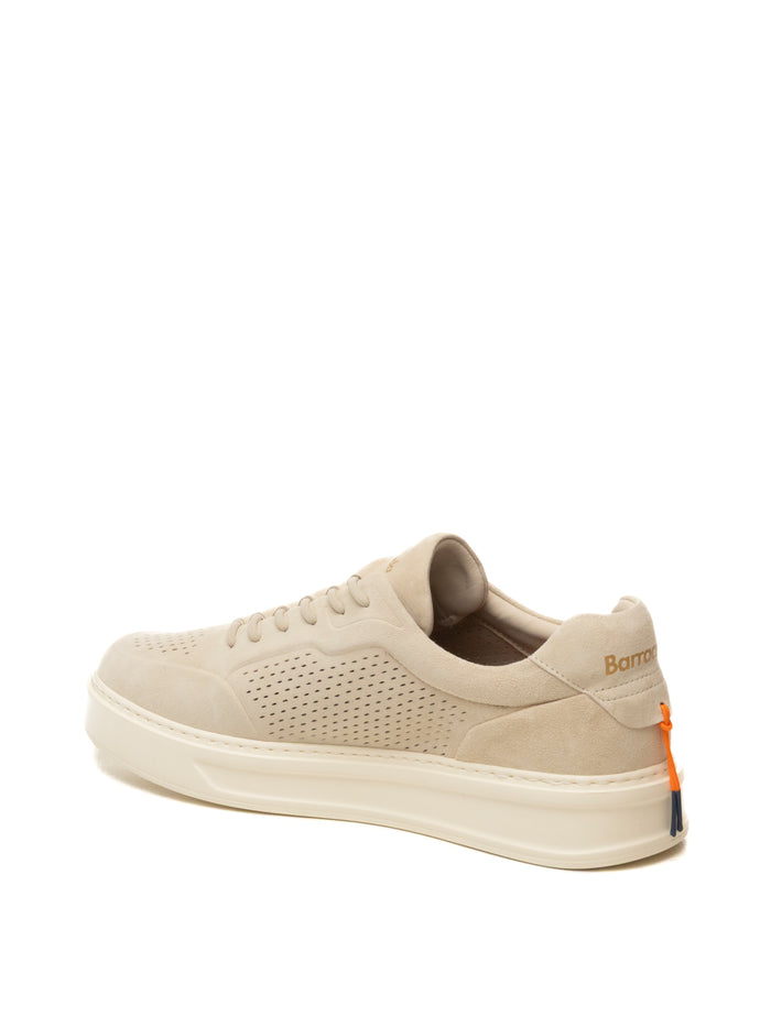 BARRACUDA Sneaker camoscio off white BU3612 NABUK-CALCE