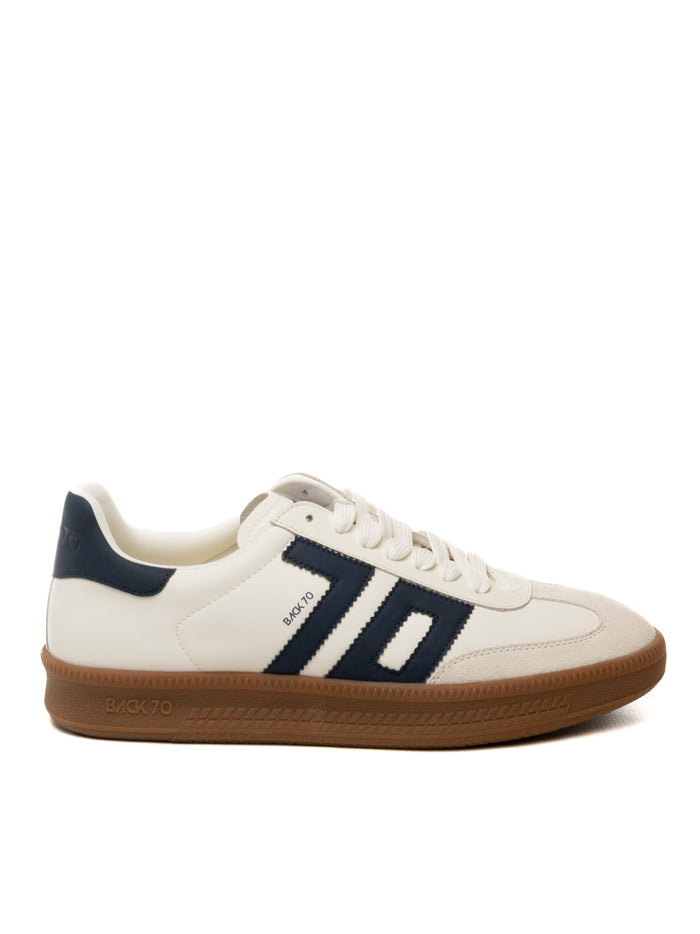 BACK 70 Sneaker double bianco/navy DOUBLE V26-02 NAVY