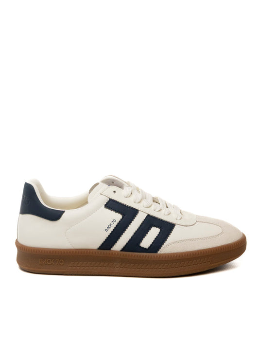 BACK 70 Sneaker double bianco/navy DOUBLE V26-02 NAVY