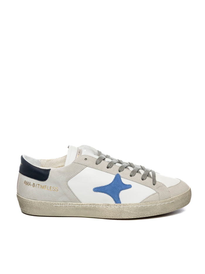 AMA BRAND DELUXE Sneaker time bianco/blu TIME U 4614-BIA/BLU